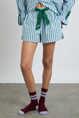 Nightwear | Women Damson Madder Krissy Pj Boxer - Blue Stripe