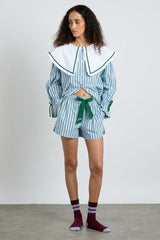 Nightwear | Women Damson Madder Krissy Pj Boxer - Blue Stripe