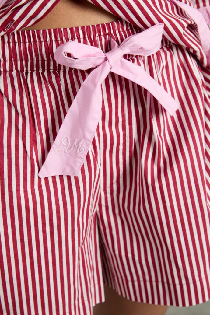 Nightwear | Women Damson Madder Krissy Pj Boxer - Red Stripe