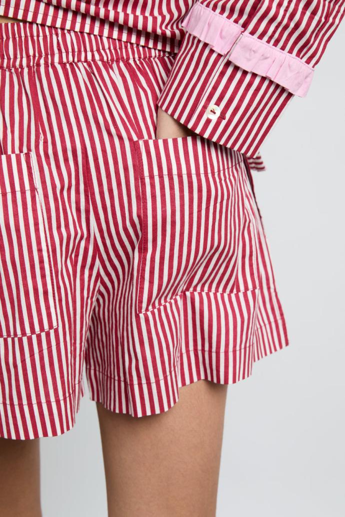 Nightwear | Women Damson Madder Krissy Pj Boxer - Red Stripe