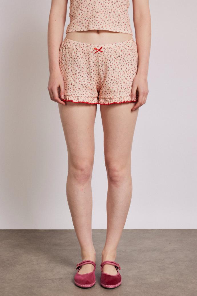 Nightwear | Women Damson Madder Rose Print Short