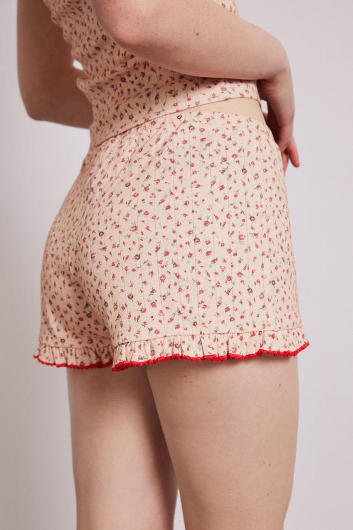 Nightwear | Women Damson Madder Rose Print Short