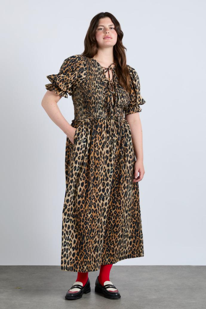 Occasion Wear | Women Damson Madder Bluebelle Midi Dress - Leopard