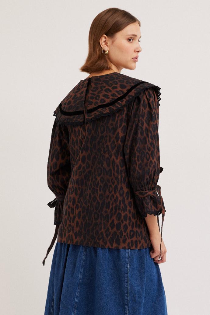 Occasion Wear | Women Damson Madder Candice Blouse - Leopard