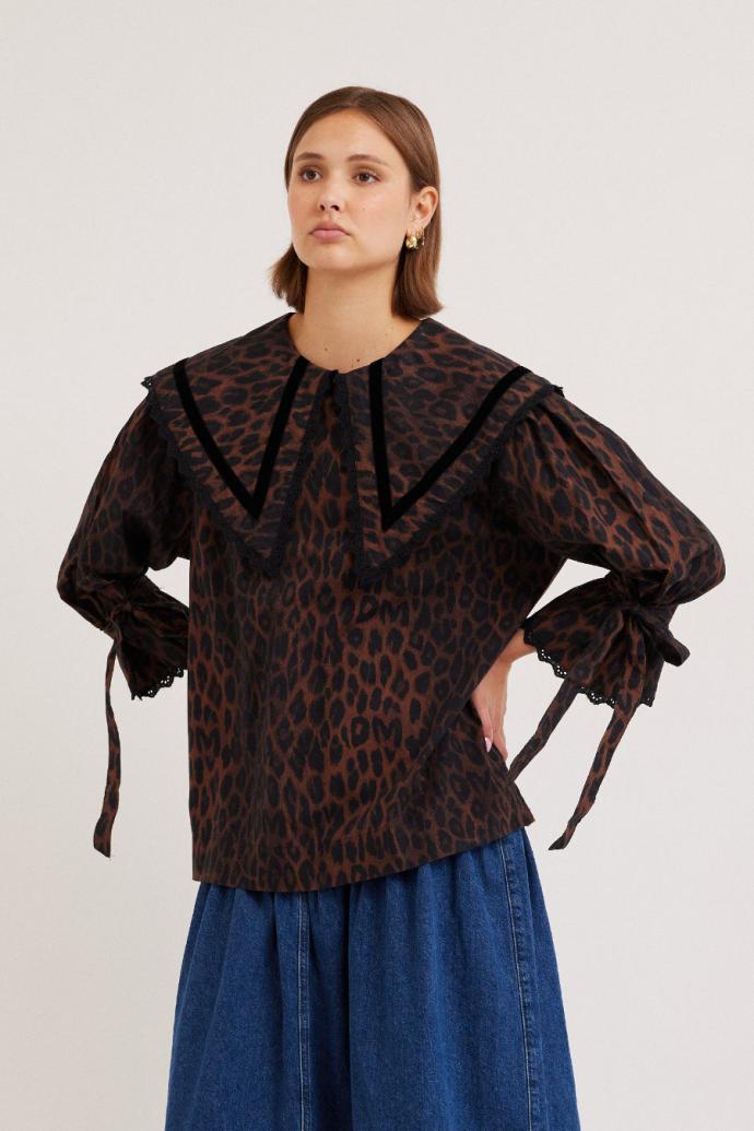 Occasion Wear | Women Damson Madder Candice Blouse - Leopard