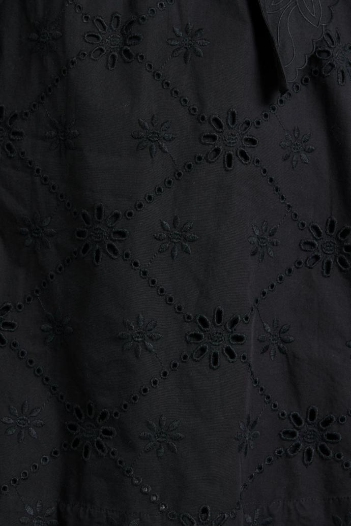 Occasion Wear | Women Damson Madder Clementine Embroidered Collared Mini Dress - Black