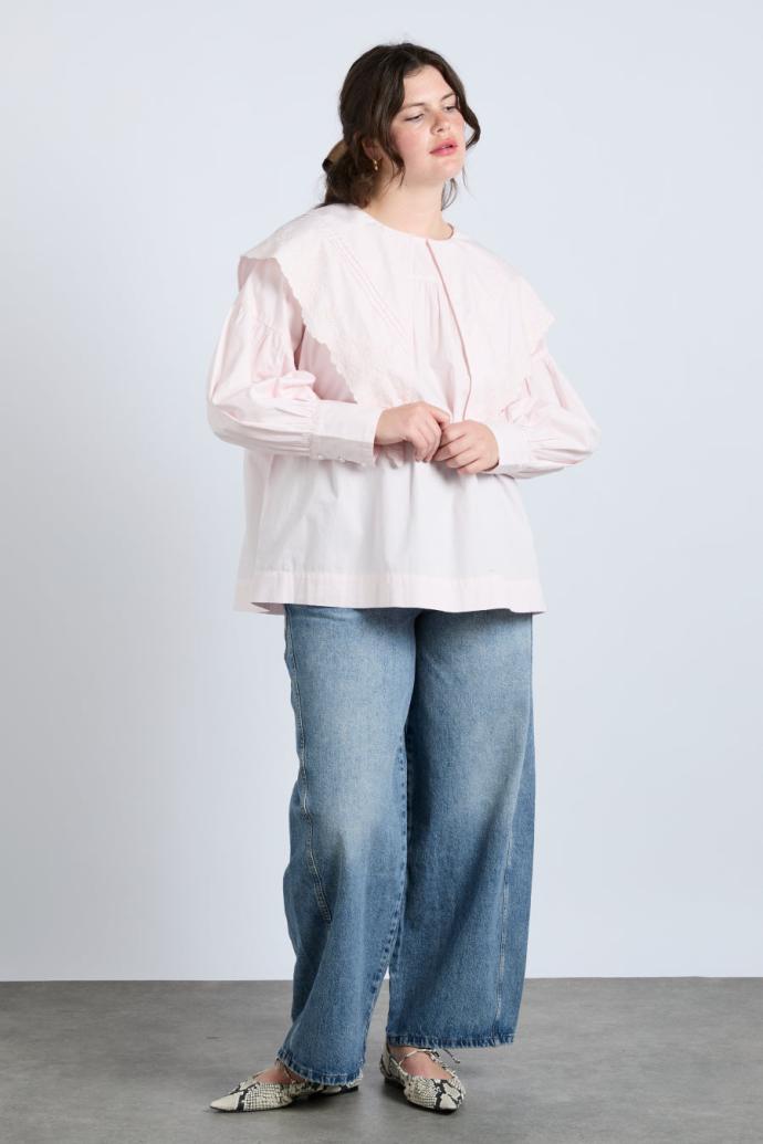 Occasion Wear | Women Damson Madder Embroidered Candy Blouse - Pink