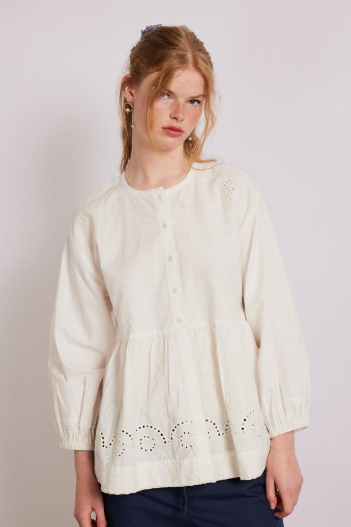 Occasion Wear | Women Damson Madder Gretchen Blouse - White