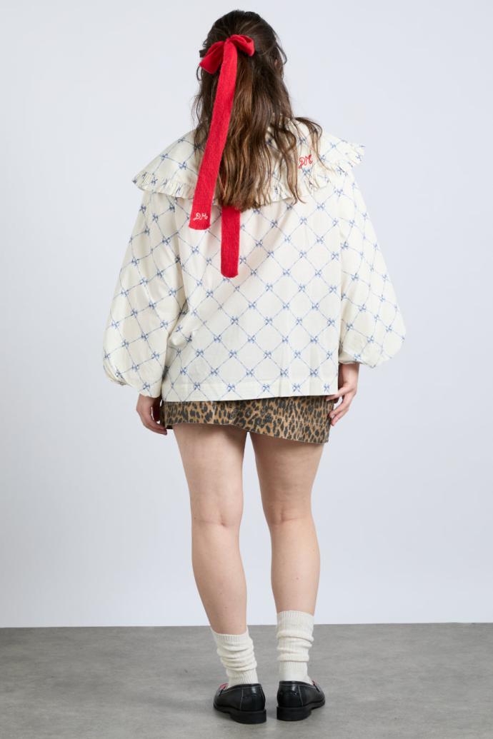 Occasion Wear | Women Damson Madder Lola Blouse - Bow Print