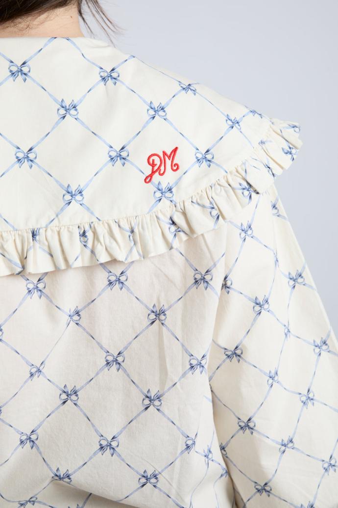 Occasion Wear | Women Damson Madder Lola Blouse - Bow Print