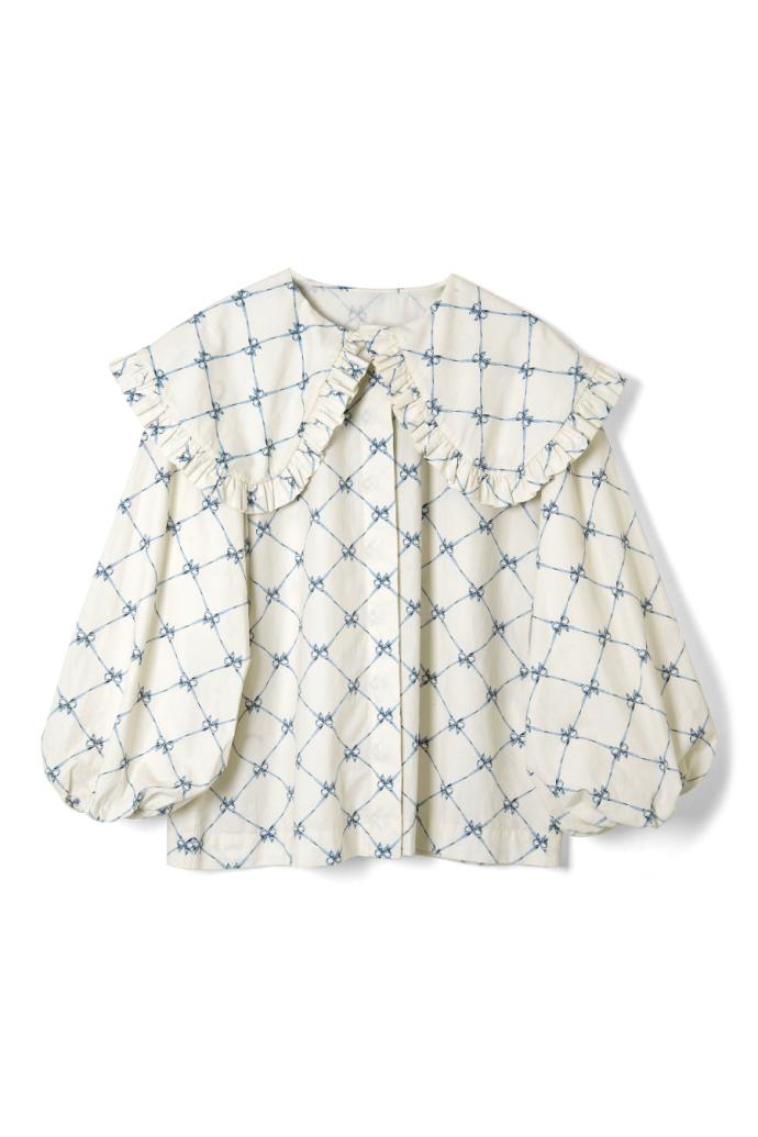 Occasion Wear | Women Damson Madder Lola Blouse - Bow Print