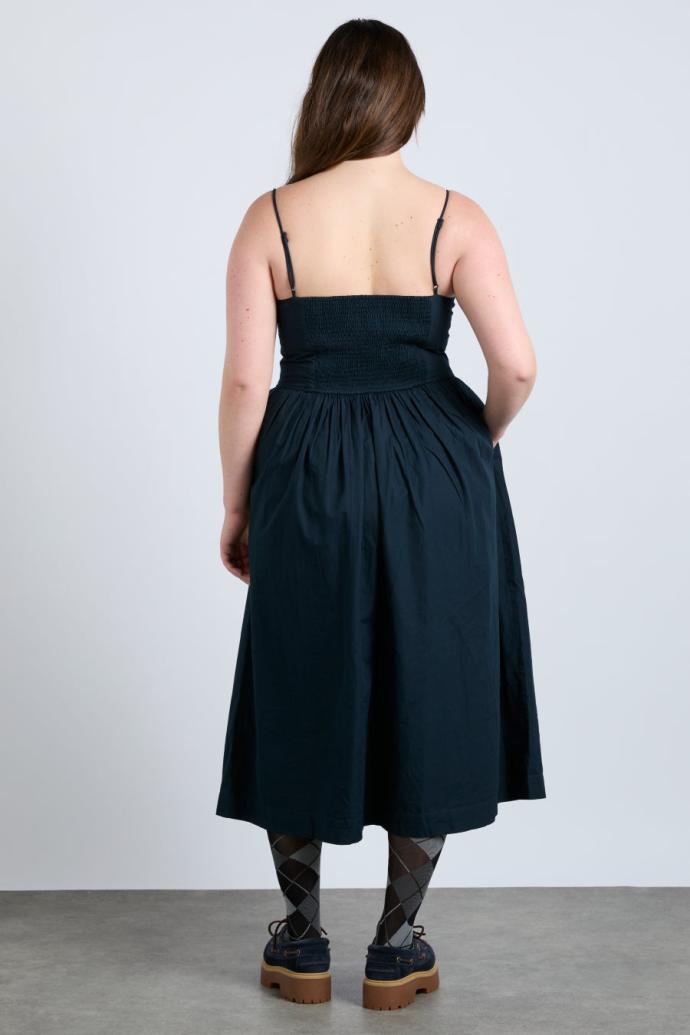 Occasion Wear | Women Damson Madder Penelope Apron Dress - Navy