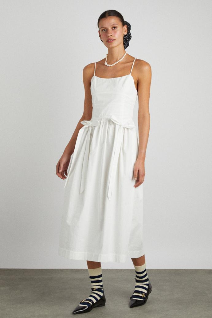 Occasion Wear | Women Damson Madder Penelope Apron Dress - White