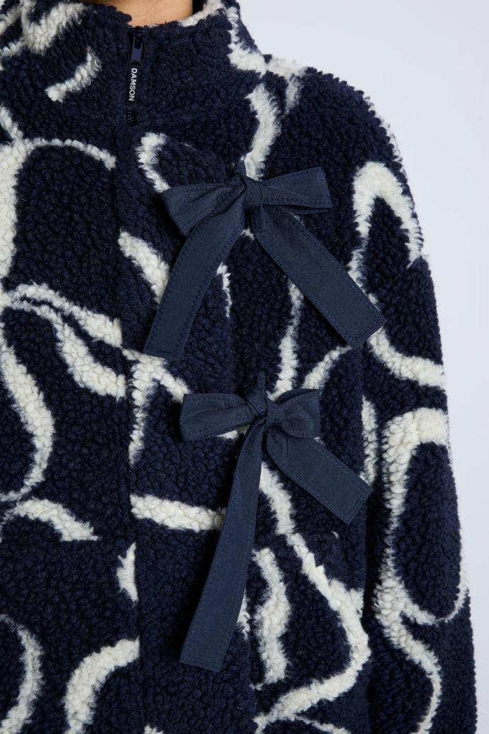 Pullover &amp; Fleeces | Women Damson Madder Ingrid Borg Jacket- Navy Bows