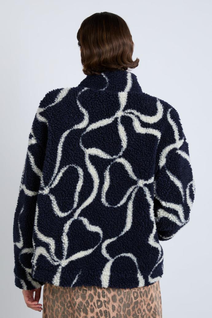 Pullover &amp; Fleeces | Women Damson Madder Ingrid Borg Jacket- Navy Bows