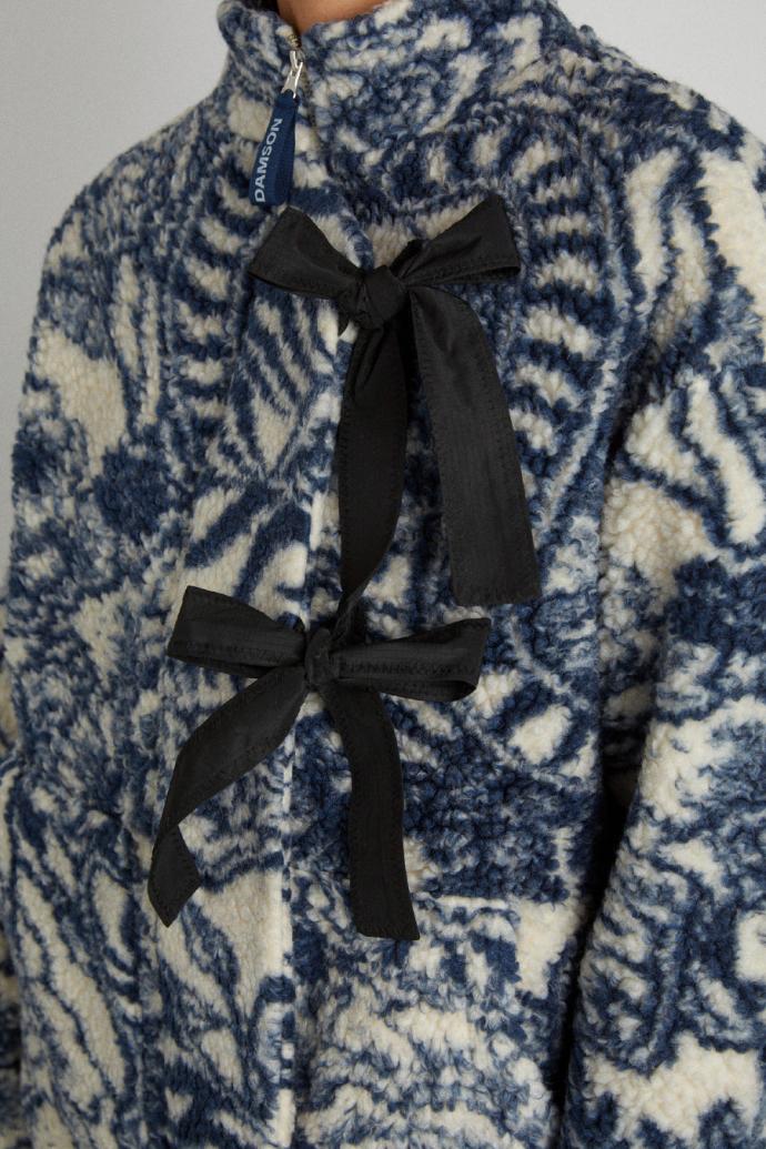 Pullover &amp; Fleeces | Women Damson Madder Ingrid Wool Jacket - Vase Print