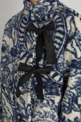 Pullover &amp; Fleeces | Women Damson Madder Ingrid Wool Jacket - Vase Print