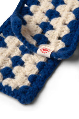 Scarves | Women Damson Madder Crochet Stripe Scarf - Blue