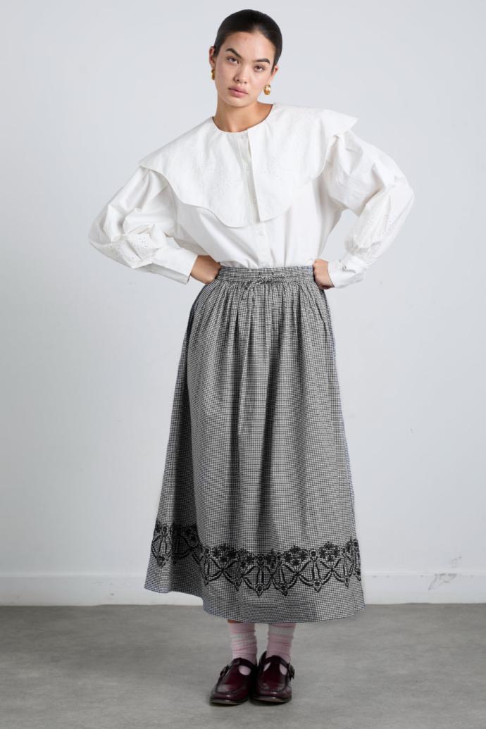 Skirts | Women Damson Madder Keeley Midi Skirt - Black Gingham