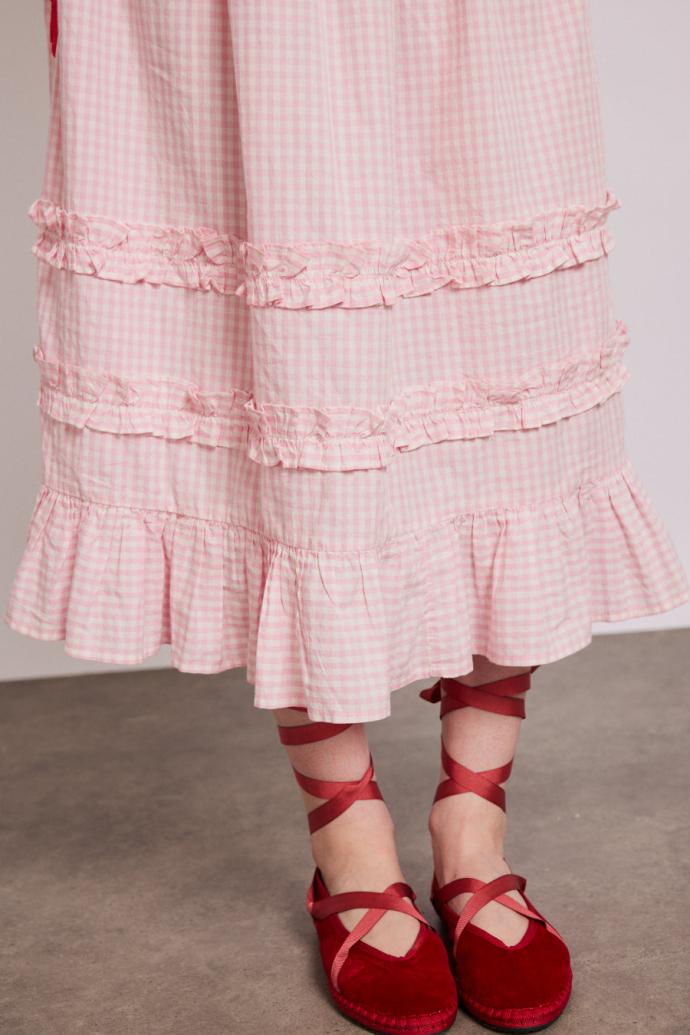 Skirts | Women Damson Madder Olivia Ruffle Skirt - Pink Gingham