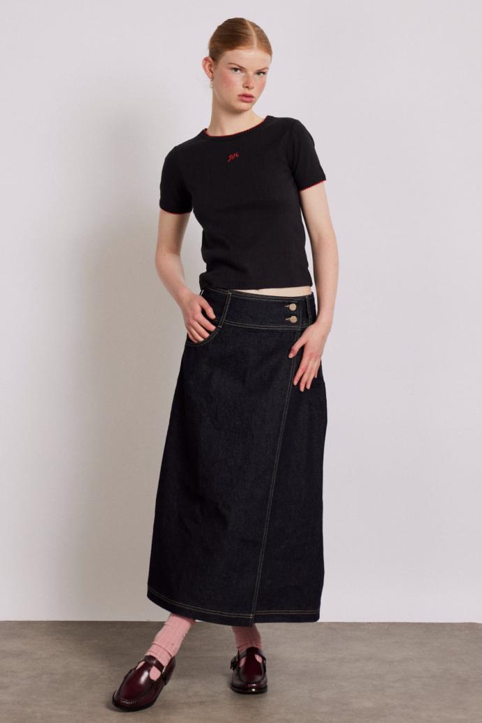 Skirts | Women Damson Madder Raye Denim Skirt - Dark Indigo