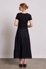Skirts | Women Damson Madder Raye Denim Skirt - Dark Indigo