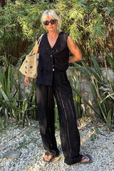 Tops | Women Damson Madder Alys Vest - Black Broderie