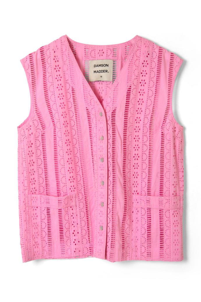 Tops | Women Damson Madder Alys Vest - Pink Broderie