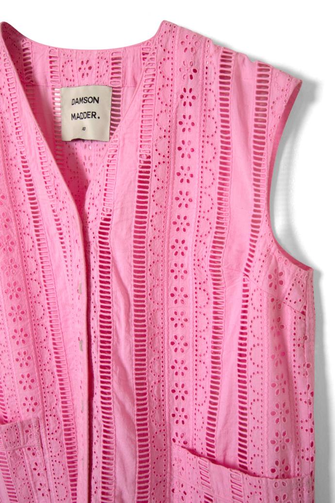 Tops | Women Damson Madder Alys Vest - Pink Broderie