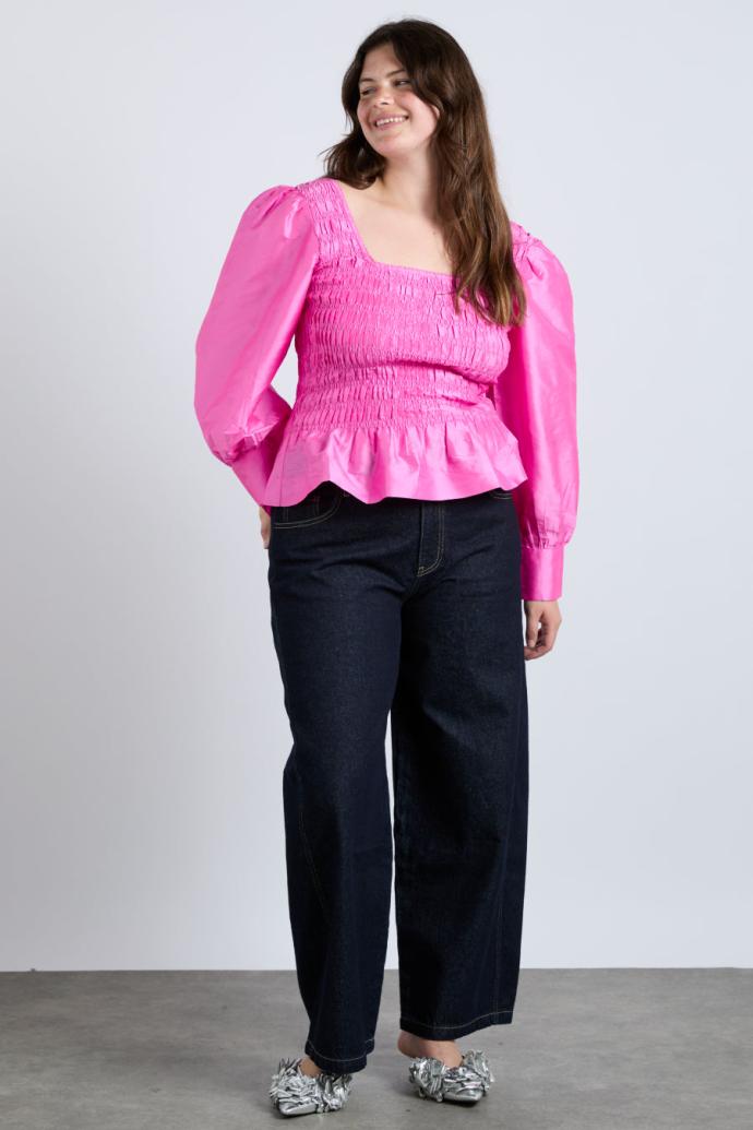 Tops | Women Damson Madder Ariana Blouse - Pink Taffeta