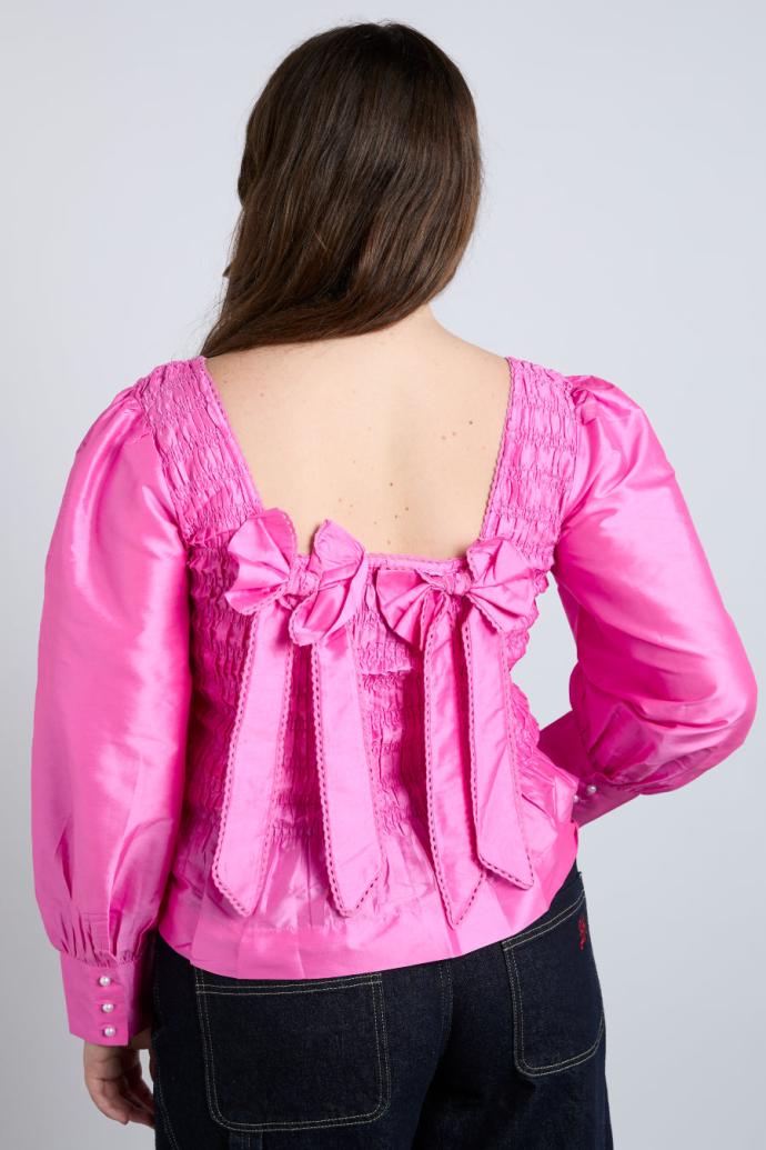 Tops | Women Damson Madder Ariana Blouse - Pink Taffeta