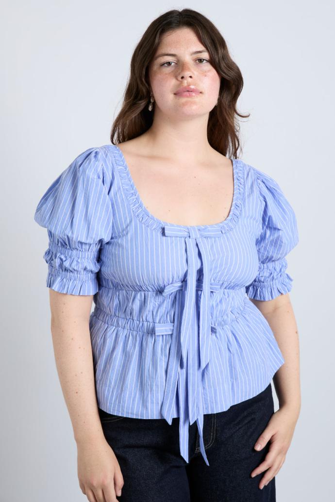 Tops | Women Damson Madder Bianca Blouse - Blue