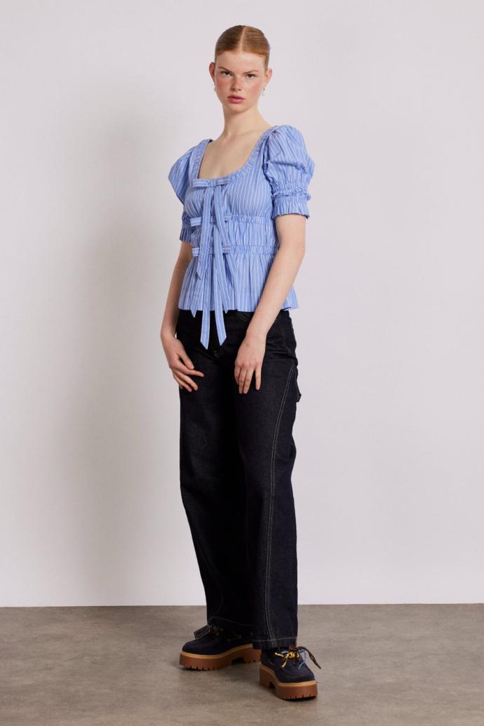 Tops | Women Damson Madder Bianca Blouse - Blue