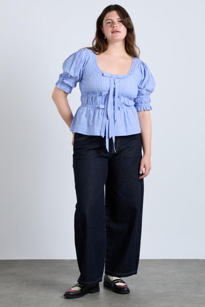 Tops | Women Damson Madder Bianca Blouse - Blue