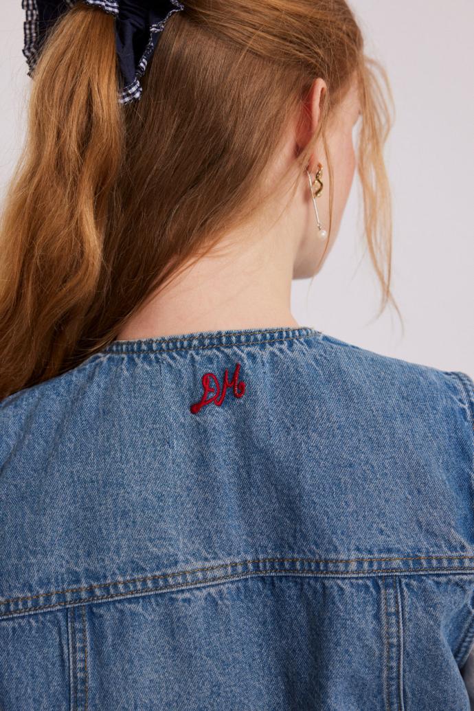 Tops | Women Damson Madder Billie Denim Gilet - Vintage Wash
