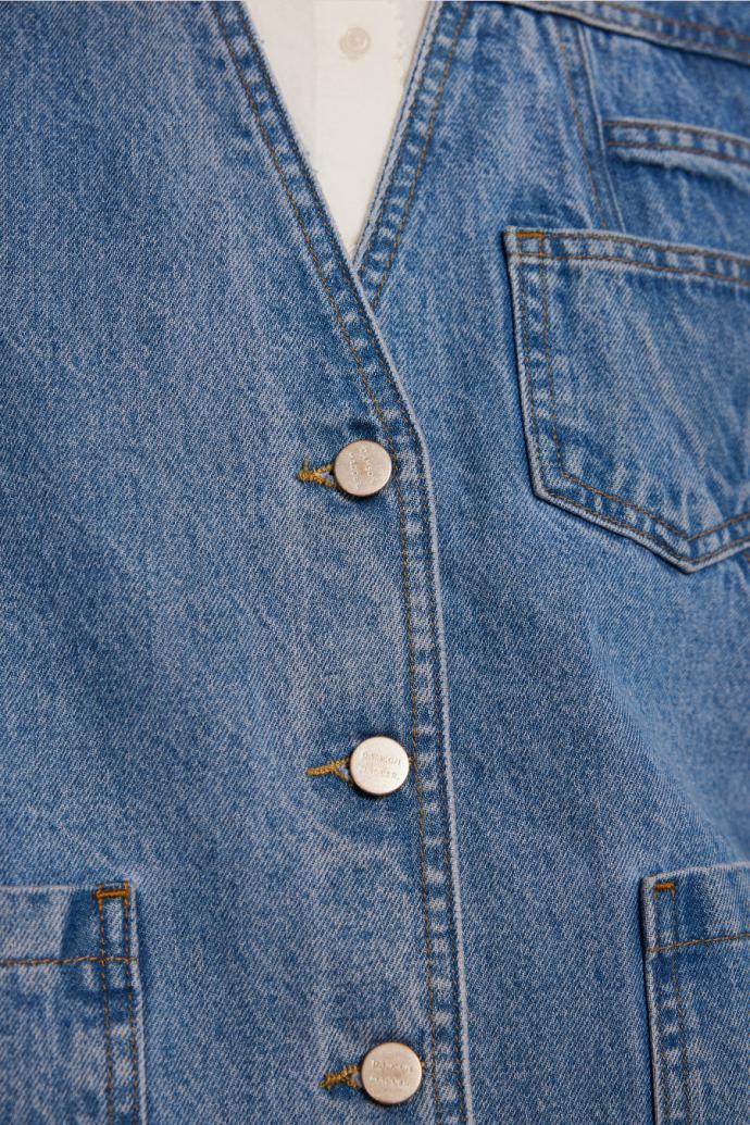 Tops | Women Damson Madder Billie Denim Gilet - Vintage Wash