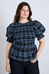 Tops | Women Damson Madder Bluebelle Blouse - Navy Check