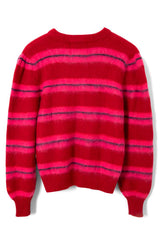 Tops | Women Damson Madder Cece Stripe Cardigan - Red &amp; Pink Stripe