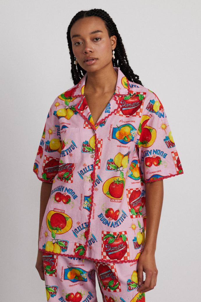 Tops | Women Damson Madder Chlo Shirt - Fruit Labels