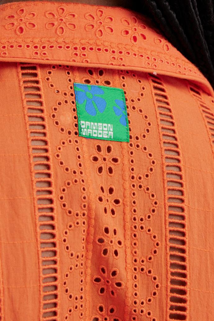 Tops | Women Damson Madder Chlo Shirt - Orange Broderie