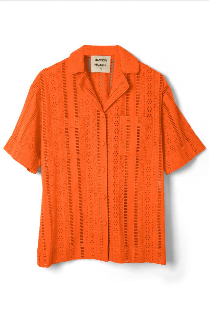 Tops | Women Damson Madder Chlo Shirt - Orange Broderie