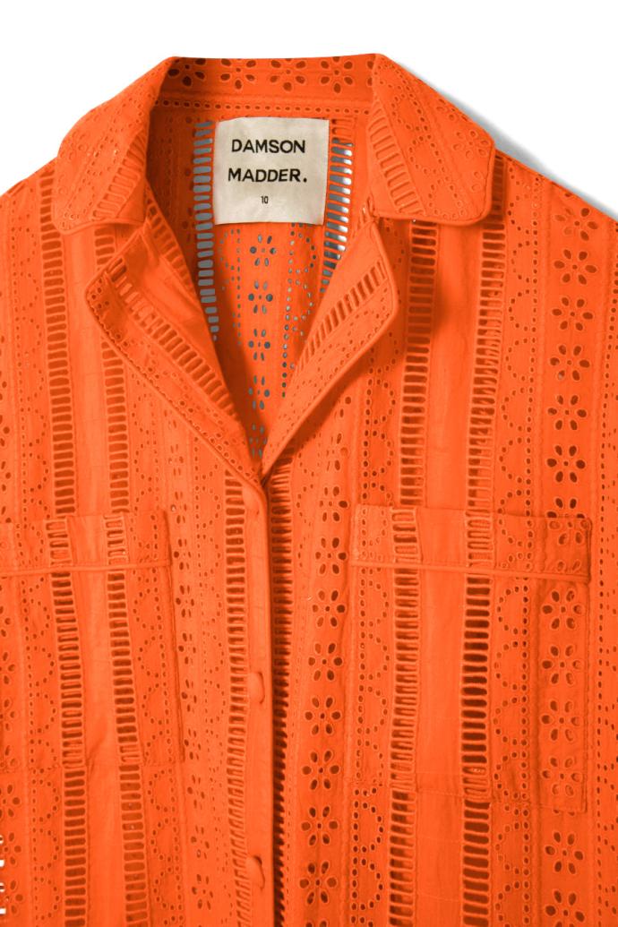 Tops | Women Damson Madder Chlo Shirt - Orange Broderie