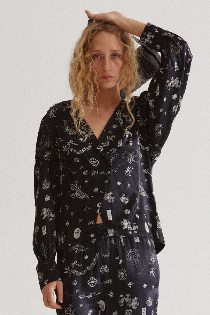 Tops | Women Damson Madder Clairo Blouse - Symbol Print