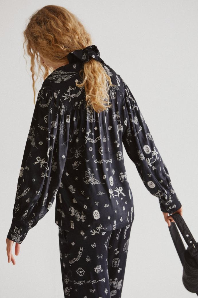 Tops | Women Damson Madder Clairo Blouse - Symbol Print