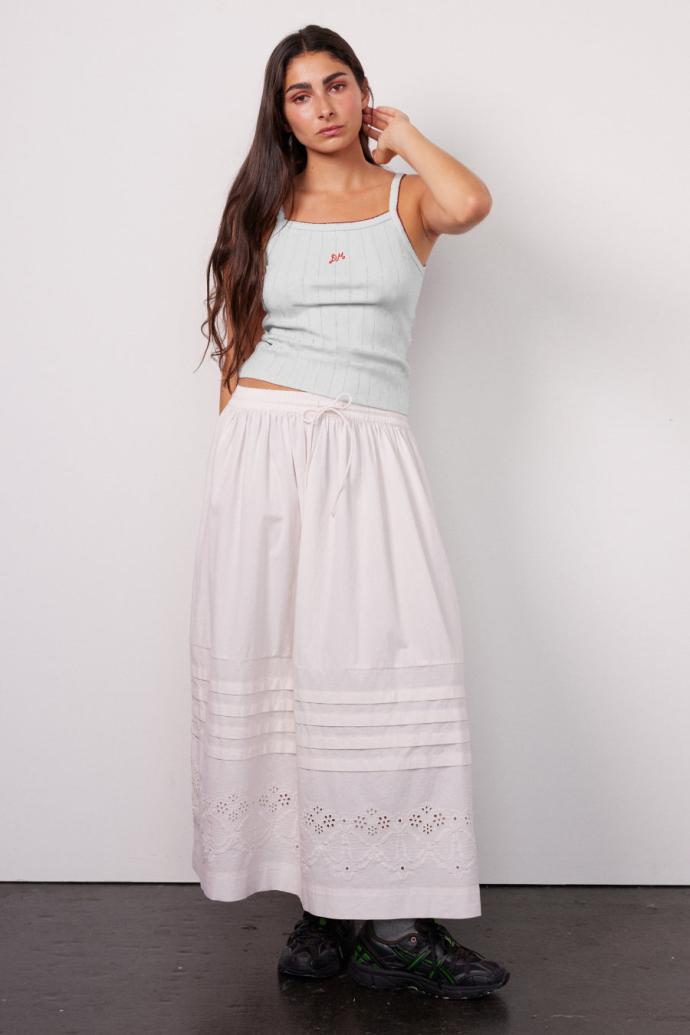 Tops | Women Damson Madder Dm Cami Top - White Pointelle