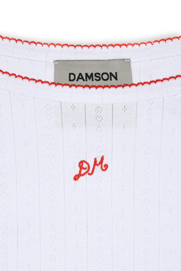 Tops | Women Damson Madder Dm Cami Top - White Pointelle