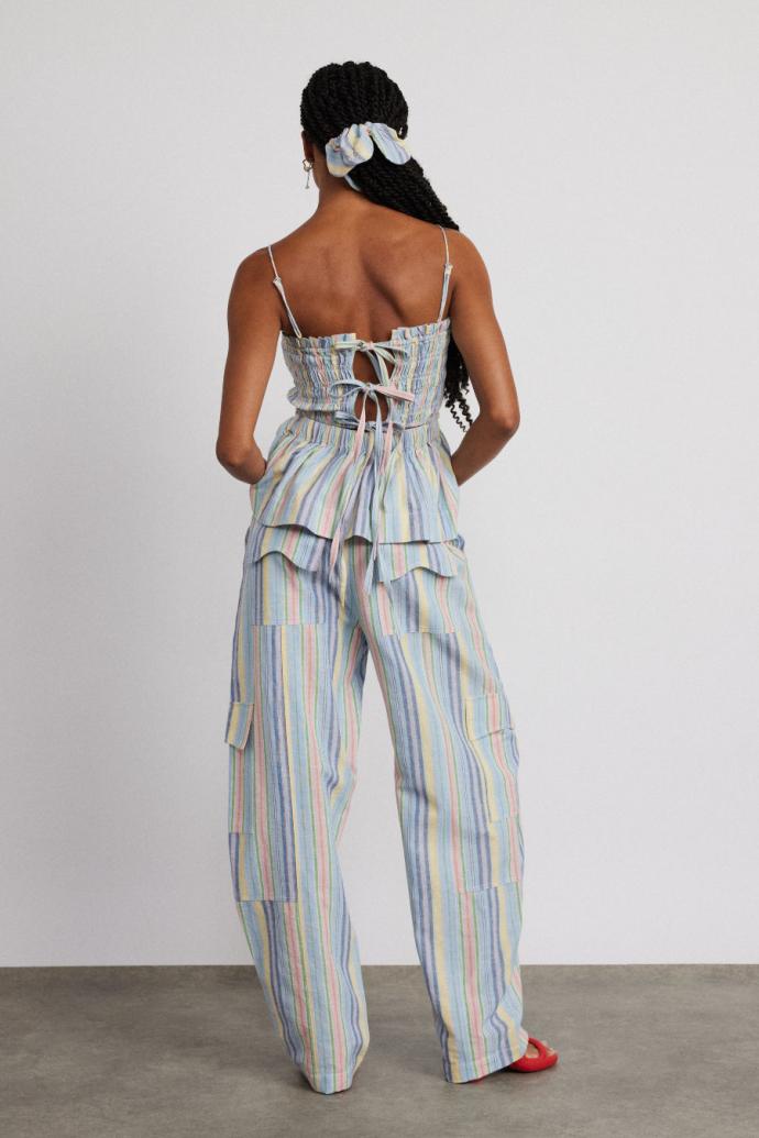 Tops | Women Damson Madder Hope Shirred Cami - Multi Stripe