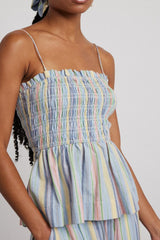 Tops | Women Damson Madder Hope Shirred Cami - Multi Stripe
