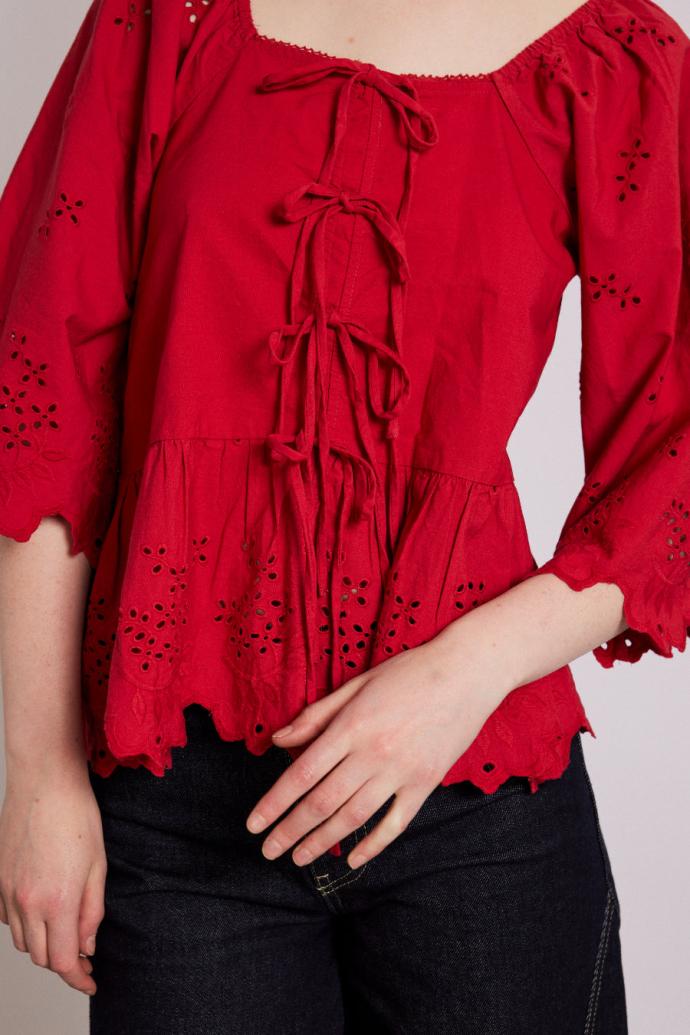Tops | Women Damson Madder Lana Blouse - Red