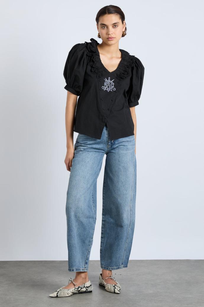 Tops | Women Damson Madder Lottie Blouse - Black